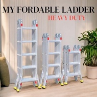 HEAVY DUTY FORDABLE LADDER ALUMINIUM DOUBLE SIDE LADDER 12 STEP/16 STEP /20 STEP