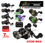 [LIMITED EDITION SERIES] Ajiking Atom Max Baitcasting Fishing Reel Left Handle Max Drag (7kgs) High 