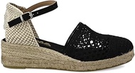 Ladies Low Juta Wedge Heel Sandals for Crocheted. Made in Spain. Espadrilles. Insole Lined with Fabr
