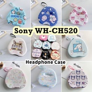 READY STOCK For Sony WH-CH520 Headphone Case Simple Cartoon Headset Earpads Storage Bag Casing Box