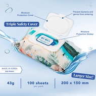 (Expiry 13th september 2024) HOUZE Jeju House Wet Wipes Sticker Type Alcohol Free Non Sticky Non Sce