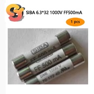 [Ready Stock Supply] 1pc SIBA 6.3 * 32 1000V FF500mA Ceramic Fuse Digital Measuring Instrument Dedic