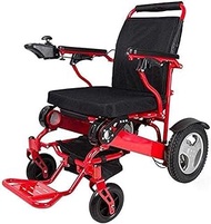 Wheelchair Folding Lightweight Aluminum Alloy Lithium Battery Smart Wheelchair Car Yellow Colour Name:Yellow (Color : Red)