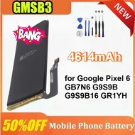 GMSB3 4614mAh for Google Pixel 6 GB7N6 G9S9B G9S9B16 GR1YH Mobile Phone Battery Replacement + Tools