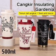 TERMOS 530ml Coffee Tumbler Bottle Portable Coffee Tumbler Stainless Steel Memories Thermos