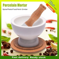 Porcelain Mortar and Pestle Set Mini Natural Granite Stone Mortar and Pestle Creative Natural Stone 
