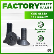 M10 Flat Head Screw/CSK Allen Key Screw/Countersunk Screw