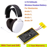 A Cameron Sino 1200mAh Wireless Headset Baery AEC503759 for Steelseries Arctis 7, Arctis 3, Arctis 1, Arctis 7P