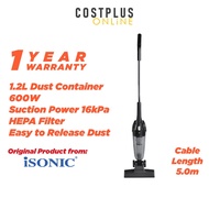 ISONIC Stick Handheld Vacuum Cleaner with HEPA Filter 600W IVC-SV09