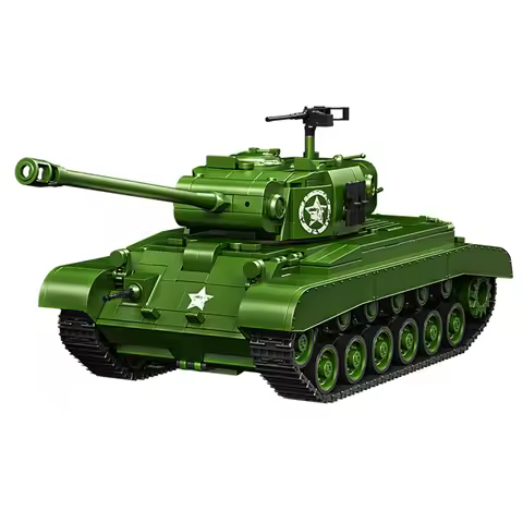 12GO 97011 WWII American M26 Pershing Heavy Tank Model 1703pcs Building Block set Military Model DIY