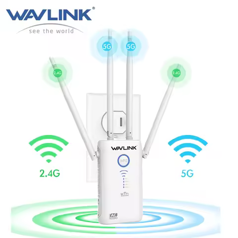Wavlink AC1200 2.4GHz 5GHz Dual-band Wireless AP/Repeater Long Range Extender/Router with Dual Giga 
