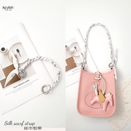 Evelyne Bag Shoulder Strap Underarm Silk Scarf Chain Suitable for Hermes mini evelyne mini Bag Strap