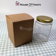 50pcs 8x8x10cm Kraft Paper Box Kotak Door Gift Lilin Perfume Glass Candle Jar Container Skincare Cream Bottle Gift Box