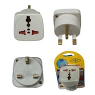 Universal 3 Pin Plug Adaptor 2 Pin Multi Pin To 3 Pin UK Adapter-TV-UK3PinPlug