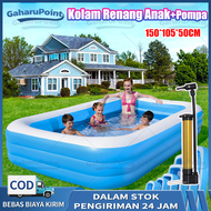 Kolam renang anak anak 1.5 meter Rectangular Jumbo Biru -kolam renang anak jumbo 150*105*50cm kotak