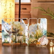 Hiasan Desktop Skrin Mini Gaya Cina Chaoyu Hiasan Meja Kreatif Niche mewah Hiasan Meja Pejabat