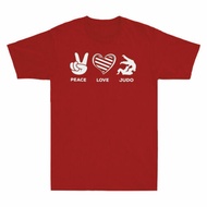 Peace Love Judo Funny Slogan Judo Lover Gift Novelty Men's Short Sleeve T-Shirt