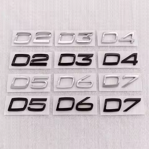 ABS Car D2 D3 D4 D5 D6 D7 Words Logo Badge Emblem Decals Sticker For Volvo S40 S60 S80 S90 XC40 XC60