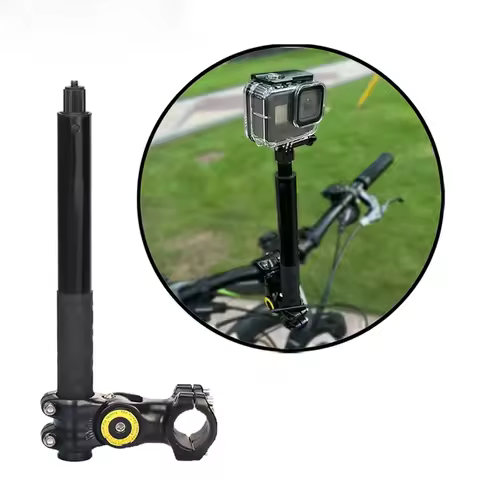 Motorcycle Handlebar Mount Invisible Adjustment Selfie Stick Bicycle Monopod For GoPro DJI Insta360 