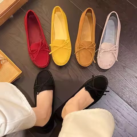 Woman Trend Fashion Casual Lofers Women's Flat Shoes Ladies Elegant Butterfly-Knot Comfortable Women