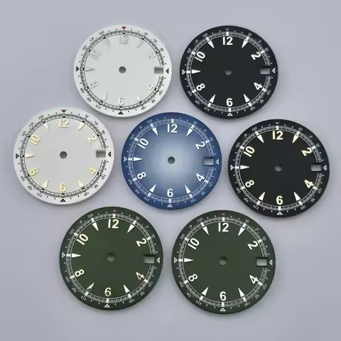 CORGEUT 28.5mm black blue green white sterile watch dial luminous fit NH34 NH35 movement fit 3/3.8/4