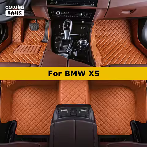 CUWEUSANG Custom Car Floor Mats For BMW X5 E53 E70 F15 G05 F85 F95 Auto Carpets Foot Coche Accessori