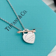 Official Authentic - Tiffany&Co. Tiffany™ Heart Tag Arrow Heart Necklace Classic Luxury Couple Neckl