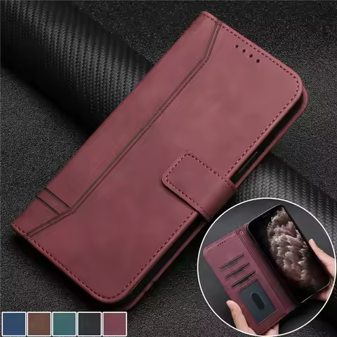 Vintage Magnetic Leather Flip Case For Sony Xperia Pro-I Xperia 10 5 1 III II L4 Wallet Card Slots S