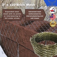3" x 120' Exmet Wire Mesh Brickwork Reinforcement Mesh Pengukuh Bata Dawai Ikat Bata Exmet Brick