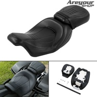 Areyourshop รถจักรยานยนต์คนขับที่นั่งผู้โดยสารพอดีสําหรับ Driver Passenger Seat for Harley Davidson