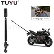 TUYU Motorcycle Bike Invisible Selfie Stick Monopod Handlebar Mount Bracket For Gopro Max Insta360 One RS X2 Camera Accessories