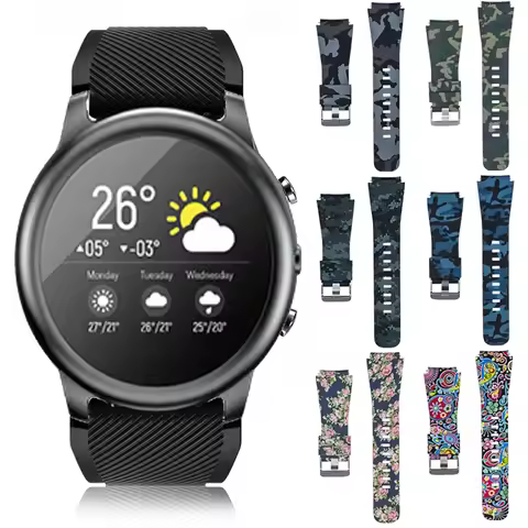 For Haylou Solar LS05 Strap Pattern Silicone Watchband Sport Replacement Wrist Bracelet 22mm Watch b