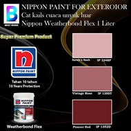 Nippon Paint Weatherbond Flex Exterior Collection 1 Liter Sarahs Sash 1348P / Vintage Rose 1350T / P