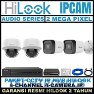 Techtronics | Hilook cctv package 2mp ip camera 4 channel 4 camera audio series