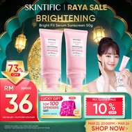 SKINTIFIC Bright Fit Serum Sunscreen SPF50+ PA++++ UV Tone Up Tinted Skin Whitening Brightening Niac