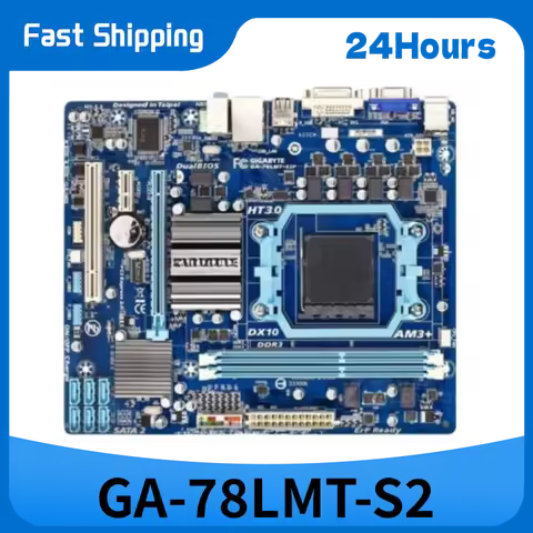 Used GA-78LMT-S2 motherboard slot AM3+760G DDR3 8GB desktop motherboard 100% test only have GA-78LMT
