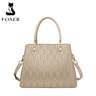 FOXER Genuine Leather Large Capacity Ladies Messenger Bag