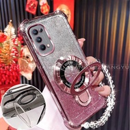 Case for OPPO Reno 4 5 5k phone case U-shaped wireless charging bracket four corner anti drop transp