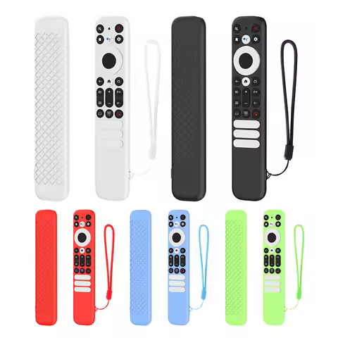 Silicone Remote Case Anti-Slip Protective Controller Sleeve Skin with Lanyard TV Remote Control Case
