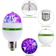 Rotating Bulb E26 RGB Colour Changing Party LED Bulbs Light Bulb Multi Crystal Stage Lights For Disc