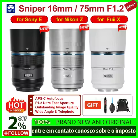 SIRUI Sniper 16mm F1.2 23mm F1.2 33mm F1.2 56mm 75mm F1.2 Sniper Series Lens APS-C Auto Focus AF for