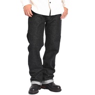 "Sugar Cane 14.25oz Black Denim 1947 Model Selvedge Regular Straight Jeans - One Wash"