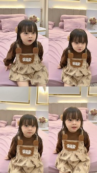 KIM BEAR DRESS baju pakaian anak bayi perempuan cewek pergi jalan lucu cod berkualitas owen baby sho