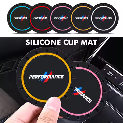 2pcs Car Anti-Slip Pad Coaster Silicone Water Cup Holder Mat For BMW 1 2 3 5 7 Series X1 X2 X3 X4 X5