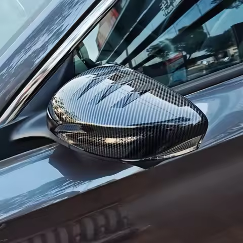 For MG MG3 MG3 Hybrid 2024 2025 ABS Carbon Rearview Mirror Frame Cover Trims Sticker Car Styling Acc