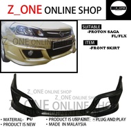 PROTON SAGA FLX/ FL FRONT SKIRT -MATERIAL PU (PU GETAH) BODYKIT