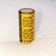 Jccon capacitor คาปาซิเตอร์ ตัวเก็บประจุ เกรด audio Jccon 10000UF 35V 105° สีทอง ขนาด 18*38มม.