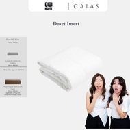 QIQI x GAIAS Duvet Quilt Insert with 100% Long-staple cotton shell &  Hypoallergenic Microfiber fill