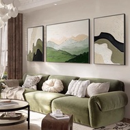 Modern Green Back with Backing Living Room Decoration Painting Abstract Original Sofa Background Wal