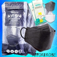 10pcs/pack KF94 4-PLY Korean Premium Face Mask Non Woven Disposable Face Mask Earloop Black Mask Eag
